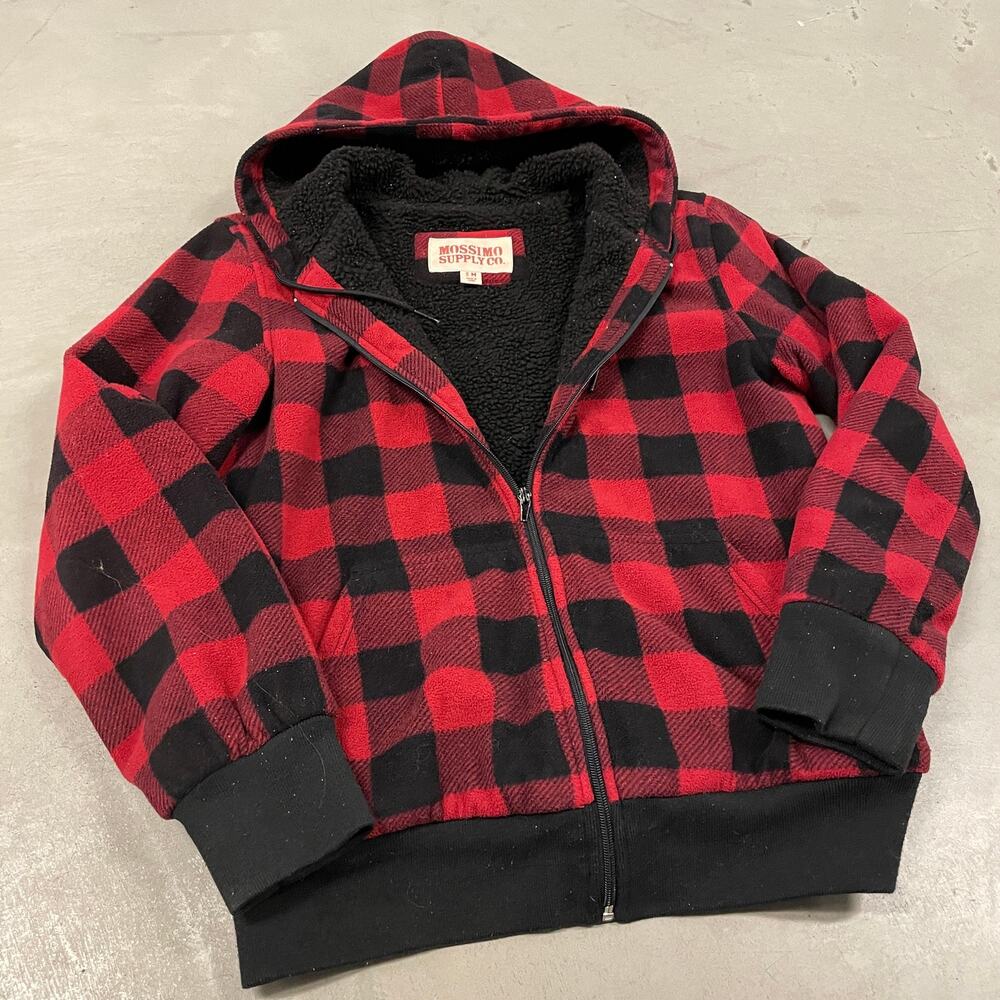 vintage y2k flannel fur lined Mossimo hoodie